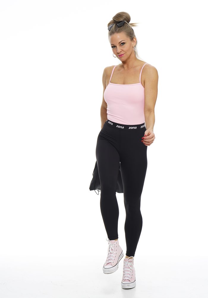 Fekete gumis derekú leggings - Image 2
