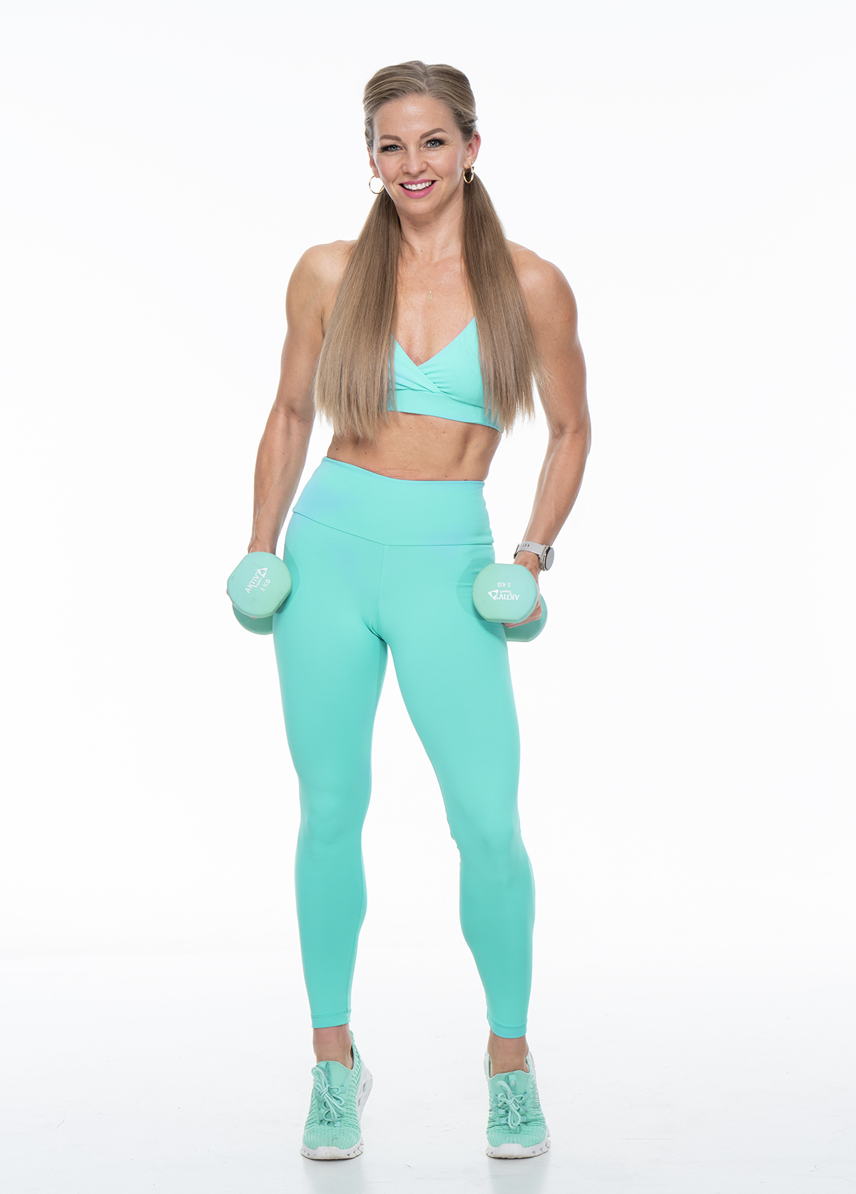 Türkizzöld magas derekú leggings - Image 2